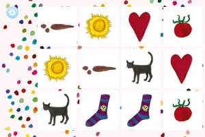 Varje gång du vänder en bricka, får du höra något om färgen på brickan, t ex "Rött som ett rött hjärta." och "Gul som solen."