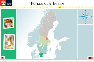 Pojken och Tigern - interaktiv skrivtavla. Uppdragsgivare: Natur & Kultur. Uppdrag: konceptutveckling, projektledning, redaktörsjobb.